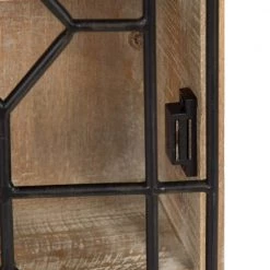 Megara 6 in. x 16 in. x 24 in. Rustic Brown/Black Wood with Metal Door Decorative Cabinet Wall Shelf by Kate and Laurel 13 Megara 6 in. x 16 in. x 24 in. Rustic Brown/Black Wood with Metal Door Decorative Cabinet Wall Shelf by Kate and Laurel -Kate and Laurel Shop rustic brown black kate and laurel decorative shelving 213058 c3 1000