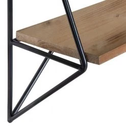 Melita 19 in. x 19 in. x 7 in. Rustic Brown/Black Decorative Wall Shelf by Kate and Laurel -Kate and Laurel Shop rustic brown black kate and laurel decorative shelving 214966 1f 1000