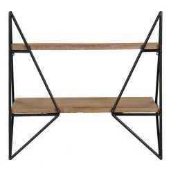 Melita 19 in. x 19 in. x 7 in. Rustic Brown/Black Decorative Wall Shelf by Kate and Laurel -Kate and Laurel Shop rustic brown black kate and laurel decorative shelving 214966 44 1000