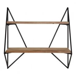 Melita 19 in. x 19 in. x 7 in. Rustic Brown/Black Decorative Wall Shelf by Kate and Laurel -Kate and Laurel Shop rustic brown black kate and laurel decorative shelving 214966 4f 1000