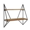 Melita 19 in. x 19 in. x 7 in. Rustic Brown/Black Decorative Wall Shelf by Kate and Laurel -Kate and Laurel Shop rustic brown black kate and laurel decorative shelving 214966 64 1000