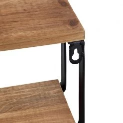 Rustic 22 in. x 6 in. x 8 in. Rustic Brown/Black Decorative Wall Shelf by Kate and Laurel -Kate and Laurel Shop rustic brown black kate and laurel decorative shelving 215658 fa 1000