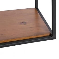 Mallory 24 in. x 12 in. x 5 in. Rustic Brown/Black Decorative Wall Shelf by Kate and Laurel -Kate and Laurel Shop rustic brown black kate and laurel decorative shelving 216485 1f 1000