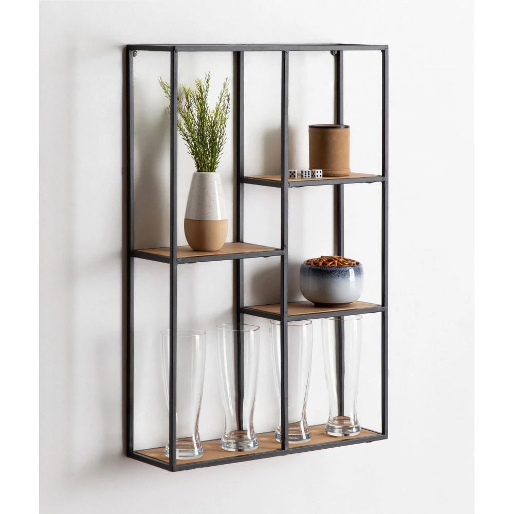 Ulna 20 in. x 30 in. x 6 in. Rustic Brown/Black Decorative Wall Shelf by Kate and Laurel 9 Ulna 20 in. x 30 in. x 6 in. Rustic Brown/Black Decorative Wall Shelf by Kate and Laurel - Image 7