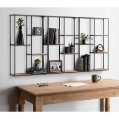 Ulna 20 in. x 30 in. x 6 in. Rustic Brown/Black Decorative Wall Shelf by Kate and Laurel 13 Ulna 20 in. x 30 in. x 6 in. Rustic Brown/Black Decorative Wall Shelf by Kate and Laurel -Kate and Laurel Shop rustic brown black kate and laurel decorative shelving 216524 44 1000