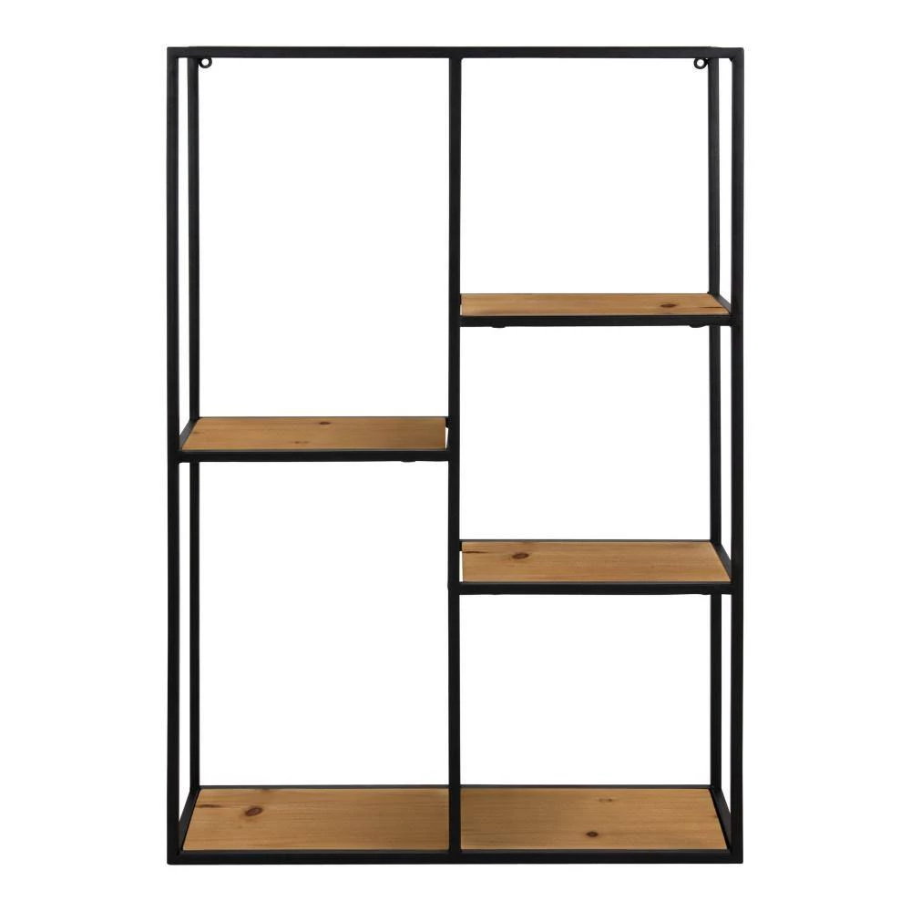 Ulna 20 in. x 30 in. x 6 in. Rustic Brown/Black Decorative Wall Shelf by Kate and Laurel 5 Ulna 20 in. x 30 in. x 6 in. Rustic Brown/Black Decorative Wall Shelf by Kate and Laurel - Image 3