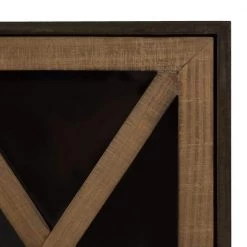 Mace 8 in. x 12 in. x 30 in. Rustic Brown/Black Metal and Wood Decorative Cubby Wall Shelf by Kate and Laurel -Kate and Laurel Shop rustic brown black kate and laurel decorative shelving 216894 1f 1000