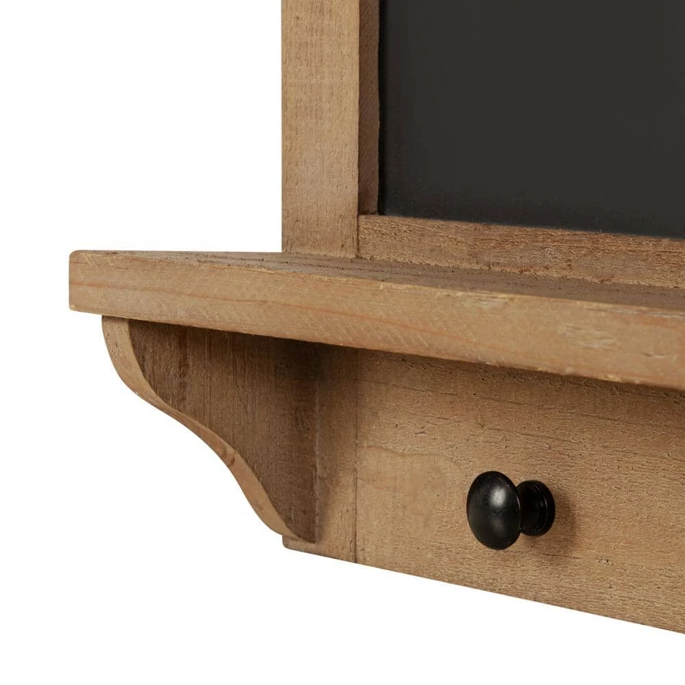 Cates 27.75 in. H x 29.50 in. W Rectangle Rustic Brown Combination Board by Kate and Laurel 8 Cates 27.75 in. H x 29.50 in. W Rectangle Rustic Brown Combination Board by Kate and Laurel - Image 6