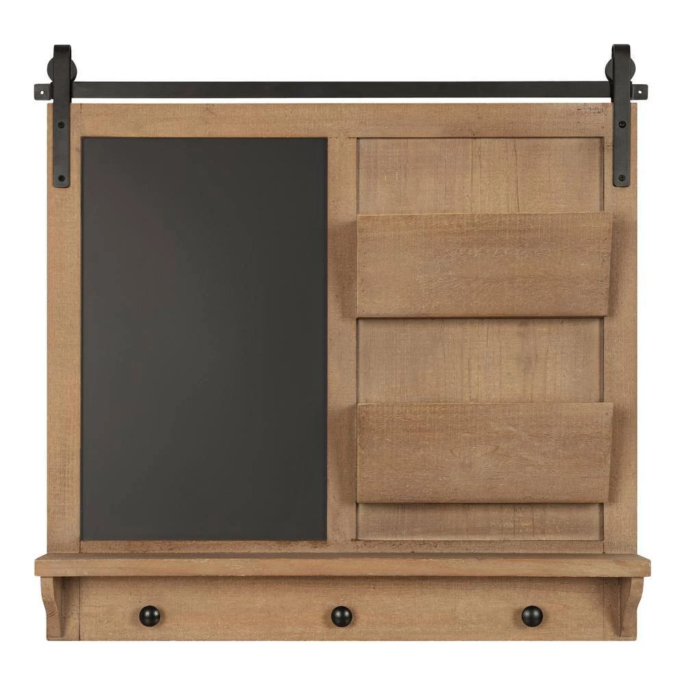 Cates 27.75 in. H x 29.50 in. W Rectangle Rustic Brown Combination Board by Kate and Laurel 7 Cates 27.75 in. H x 29.50 in. W Rectangle Rustic Brown Combination Board by Kate and Laurel - Image 5