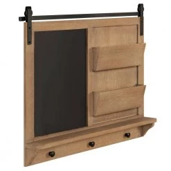 Cates 27.75 in. H x 29.50 in. W Rectangle Rustic Brown Combination Board by Kate and Laurel