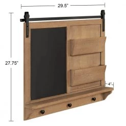 Cates 27.75 in. H x 29.50 in. W Rectangle Rustic Brown Combination Board by Kate and Laurel 15 Cates 27.75 in. H x 29.50 in. W Rectangle Rustic Brown Combination Board by Kate and Laurel -Kate and Laurel Shop rustic brown kate and laurel boards easels 221641 c3 1000