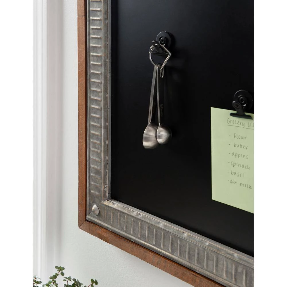 Deely 30.00 in. H x 24.00 in. W Rustic Rectangle Rustic Brown Chalk Board by Kate and Laurel 5 Deely 30.00 in. H x 24.00 in. W Rustic Rectangle Rustic Brown Chalk Board by Kate and Laurel - Image 3