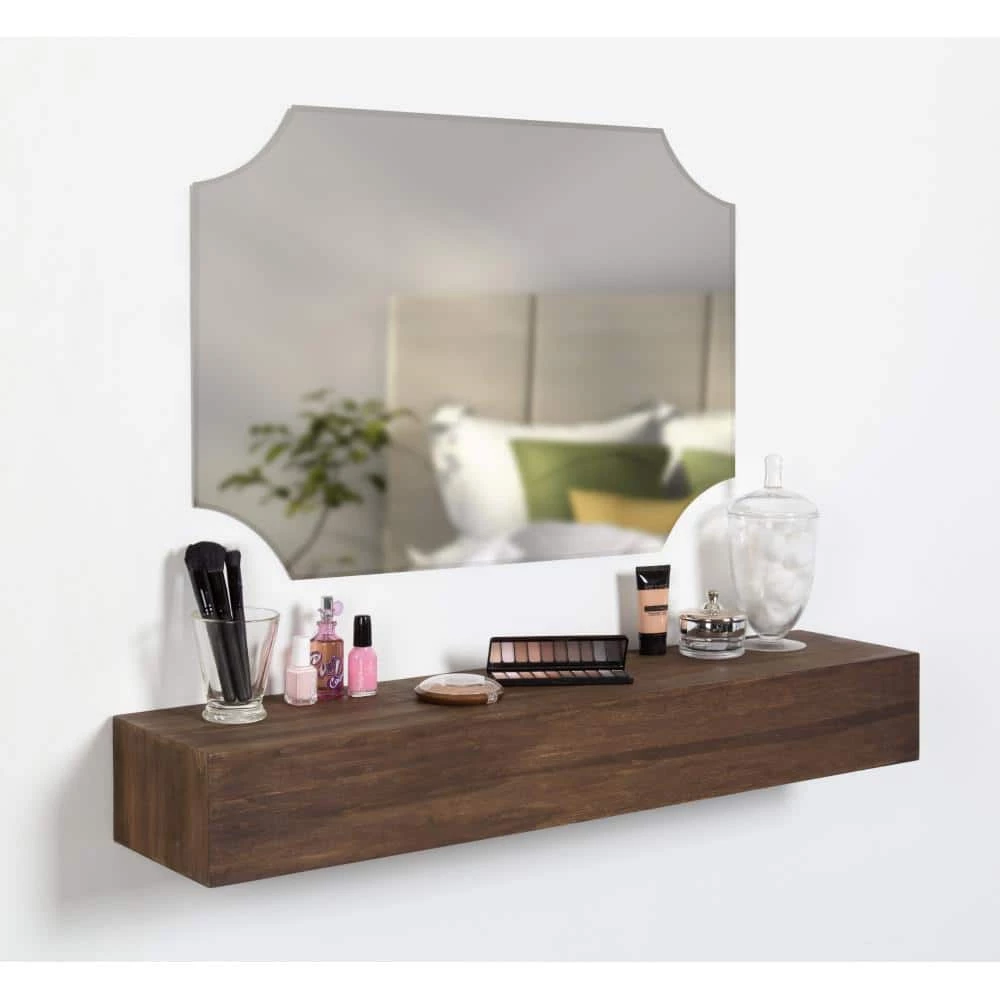 Boxx 8 in. x 36 in. x 5 in. Rustic Brown Wood Decorative Wall Shelf by Kate and Laurel 9 Boxx 8 in. x 36 in. x 5 in. Rustic Brown Wood Decorative Wall Shelf by Kate and Laurel - Image 7