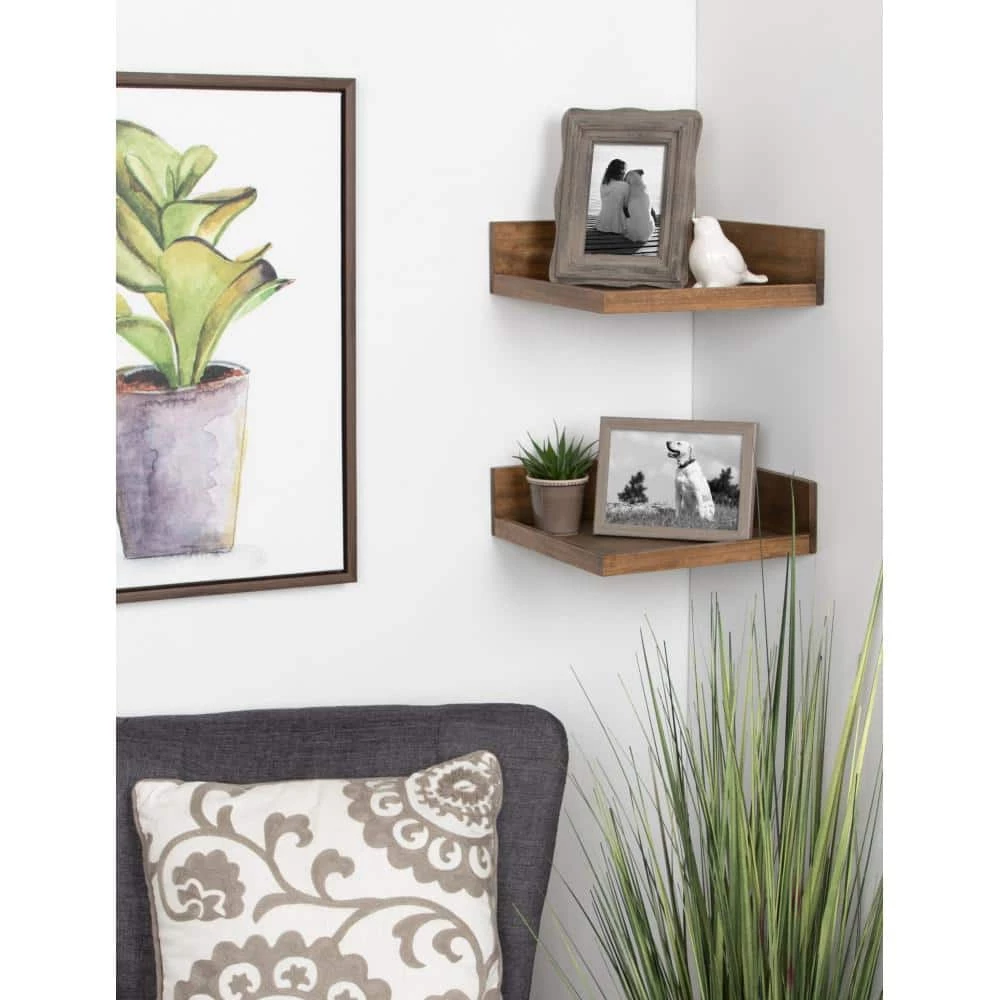 Levie 12 in. x 4 in. x 12 in. Rustic Brown Decorative Wall Shelf by Kate and Laurel 6 Levie 12 in. x 4 in. x 12 in. Rustic Brown Decorative Wall Shelf by Kate and Laurel - Image 4