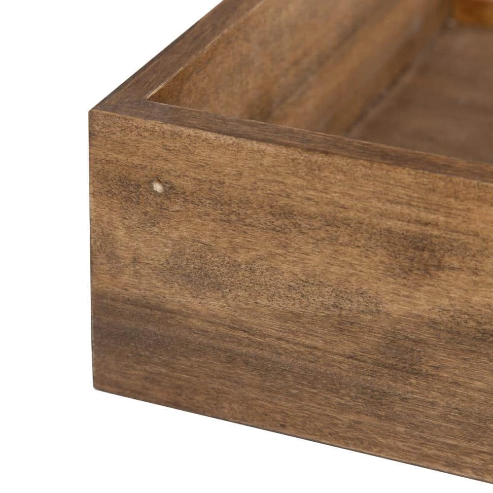 Levie 12 in. x 4 in. x 12 in. Rustic Brown Decorative Wall Shelf by Kate and Laurel 5 Levie 12 in. x 4 in. x 12 in. Rustic Brown Decorative Wall Shelf by Kate and Laurel - Image 3