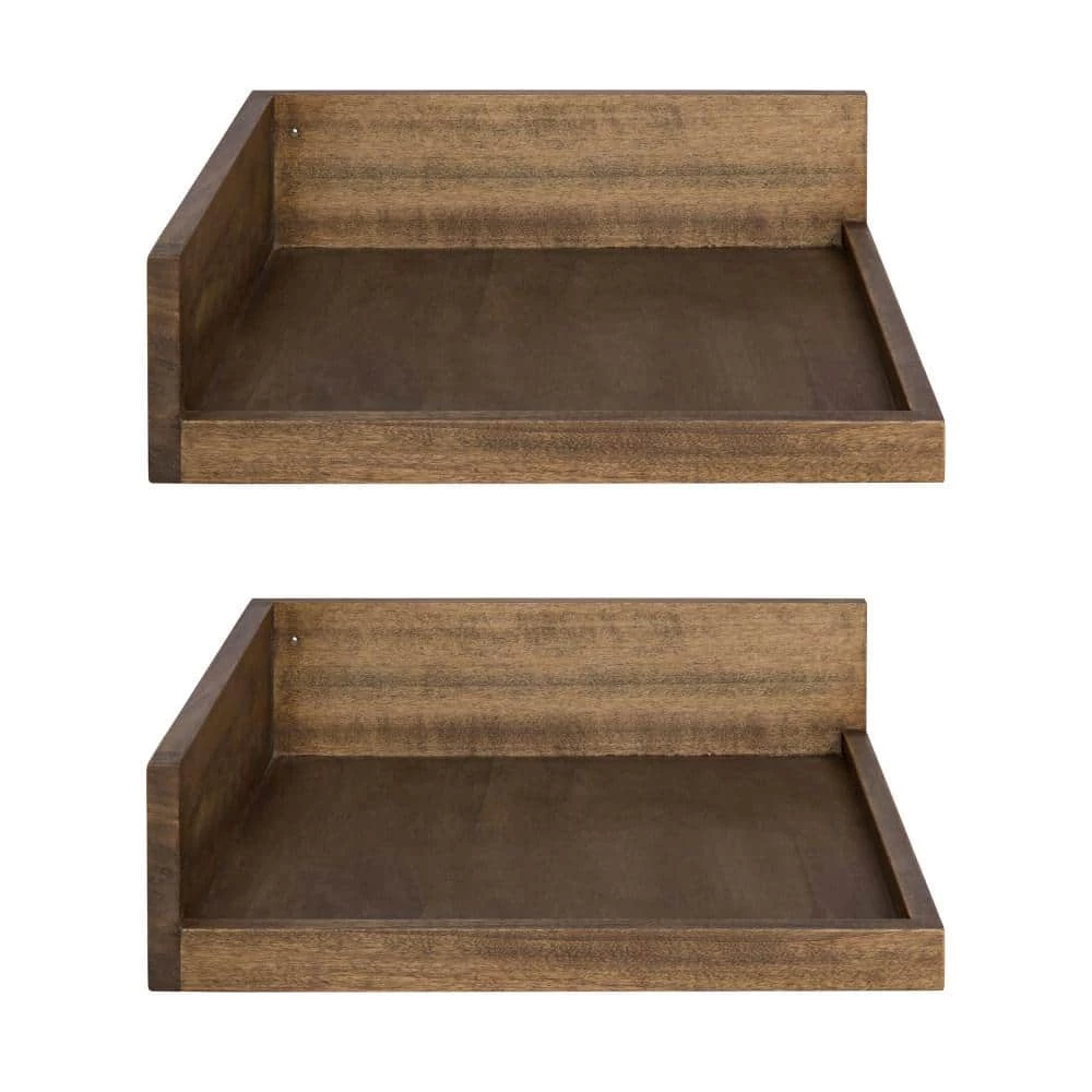 Levie 12 in. x 4 in. x 12 in. Rustic Brown Decorative Wall Shelf by Kate and Laurel 4 Levie 12 in. x 4 in. x 12 in. Rustic Brown Decorative Wall Shelf by Kate and Laurel - Image 2