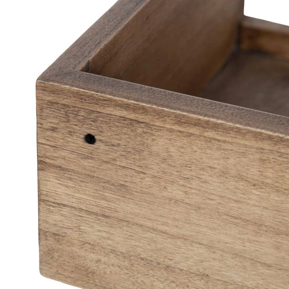 Levie 12 in. x 4 in. x 12 in. Rustic Brown Decorative Wall Shelf by Kate and Laurel 5 Levie 12 in. x 4 in. x 12 in. Rustic Brown Decorative Wall Shelf by Kate and Laurel - Image 3