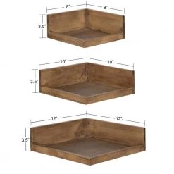 Levie 12 in. x 4 in. x 12 in. Rustic Brown Decorative Wall Shelf by Kate and Laurel 9 Levie 12 in. x 4 in. x 12 in. Rustic Brown Decorative Wall Shelf by Kate and Laurel -Kate and Laurel Shop rustic brown kate and laurel decorative shelving 216474 c3 1000