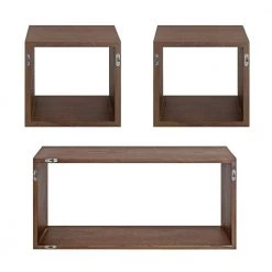 Beacon 24 in. x 12 in. x 6 in. Rustic Brown Decorative Wall Shelf by Kate and Laurel -Kate and Laurel Shop rustic brown kate and laurel decorative shelving 216817 1f 1000