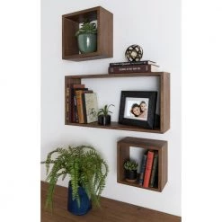 Beacon 24 in. x 12 in. x 6 in. Rustic Brown Decorative Wall Shelf by Kate and Laurel -Kate and Laurel Shop rustic brown kate and laurel decorative shelving 216817 31 1000