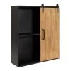 Samuels 7 in. x 24 in. x 28 in. Rustic Brown Wood Floating Decorative Cubby Wall Shelf With Brackets by Kate and Laurel