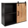 Samuels 7 in. x 24 in. x 20 in. Rustic Brown Wood Floating Decorative Cubby Wall Shelf With Brackets by Kate and Laurel