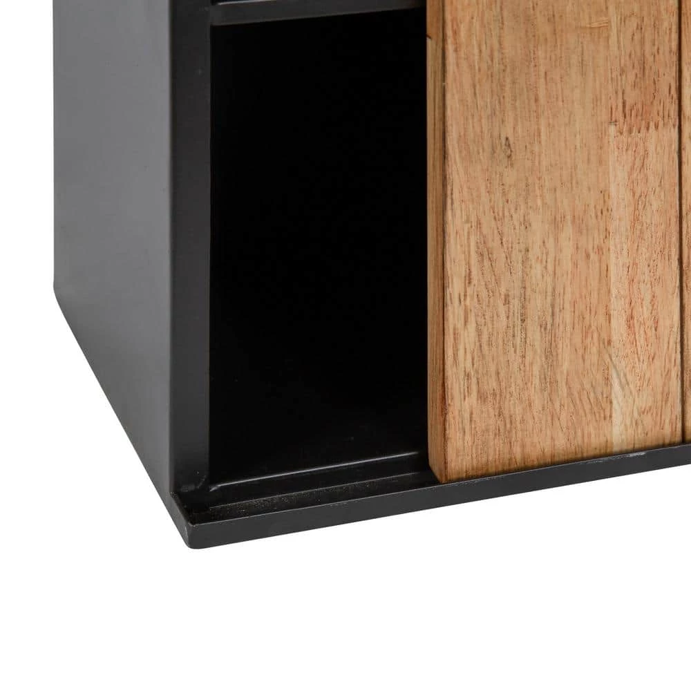 Samuels 7 in. x 30 in. x 28 in. Rustic Brown Wood Floating Decorative Cubby Wall Shelf With Brackets by Kate and Laurel 8 Samuels 7 in. x 30 in. x 28 in. Rustic Brown Wood Floating Decorative Cubby Wall Shelf With Brackets by Kate and Laurel - Image 6