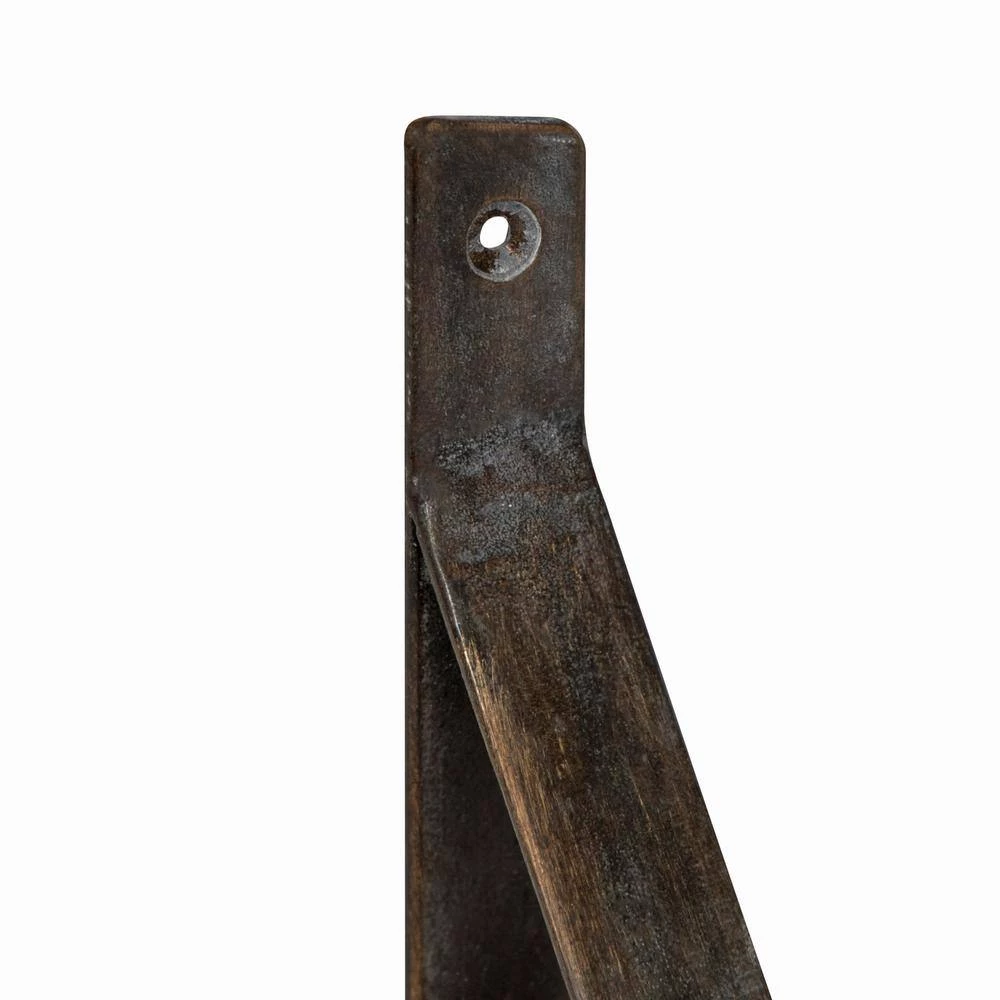 Sudbury 24 in. x 10 in. x 5 in. Rustic Brown Decorative Wall Shelf by Kate and Laurel 7 Sudbury 24 in. x 10 in. x 5 in. Rustic Brown Decorative Wall Shelf by Kate and Laurel - Image 5