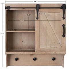 Cates 8 in. x 18 in. x 20 in. Rustic Brown MDF Floating Decorative Cubby Wall Shelf With Hooks Without Brackets by Kate and Laurel 12 Cates 8 in. x 18 in. x 20 in. Rustic Brown MDF Floating Decorative Cubby Wall Shelf With Hooks Without Brackets by Kate and Laurel -Kate and Laurel Shop rustic brown kate and laurel decorative shelving 217210 4f 1000