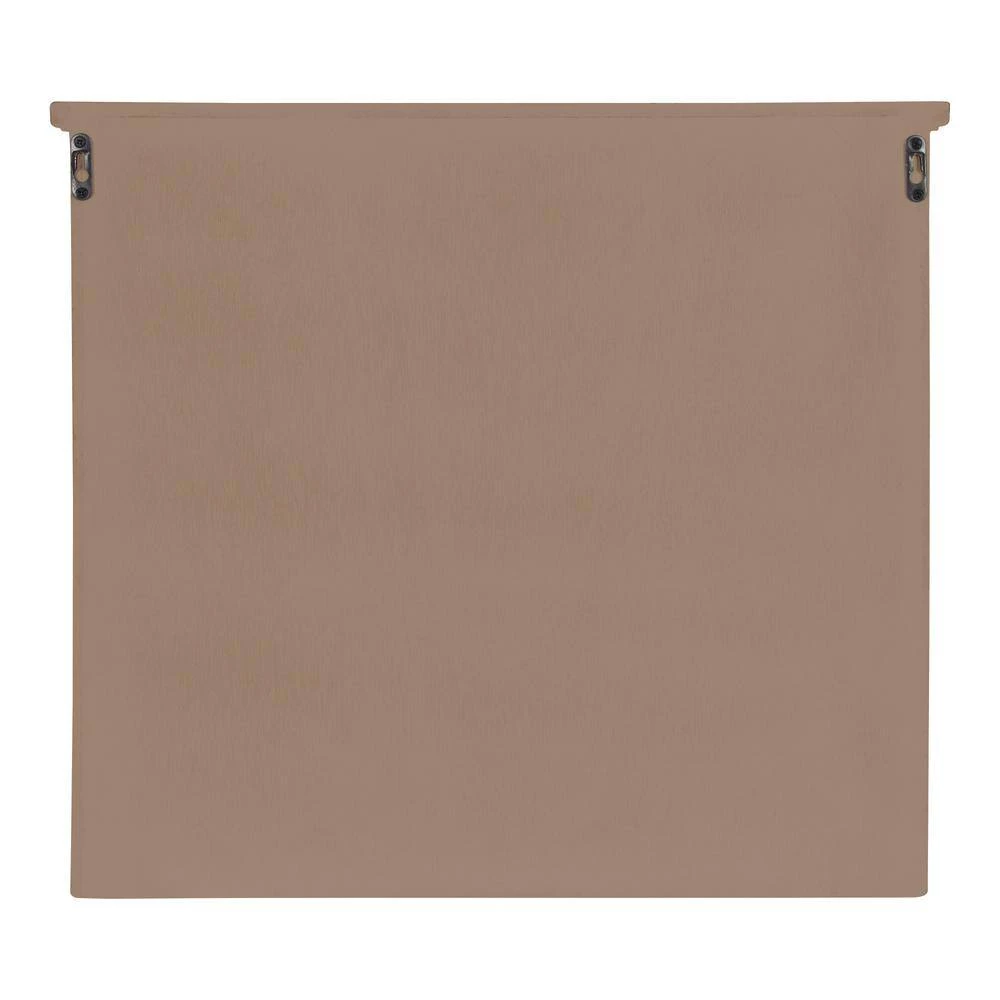 Cates 8 in. x 18 in. x 20 in. Rustic Brown MDF Floating Decorative Cubby Wall Shelf With Hooks Without Brackets by Kate and Laurel 8 Cates 8 in. x 18 in. x 20 in. Rustic Brown MDF Floating Decorative Cubby Wall Shelf With Hooks Without Brackets by Kate and Laurel - Image 6