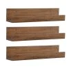 Levie 18 in. x 4 in. x 4 in. Rustic Brown Wood Floating Decorative Wall Shelf Without Brackets by Kate and Laurel