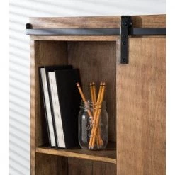Platt 8 in. x 21 in. x 28 in. Rustic Brown MDF Floating Decorative Cubby Wall Shelf With Brackets by Kate and Laurel -Kate and Laurel Shop rustic brown kate and laurel decorative shelving 219335 76 1000