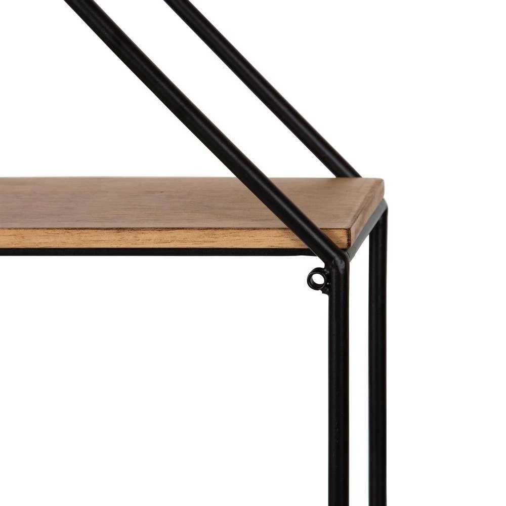 Lintz 6 in. x 24 in. x 24 in. Rustic Brown Wood Floating Decorative Wall Shelf Without Brackets by Kate and Laurel 4 Lintz 6 in. x 24 in. x 24 in. Rustic Brown Wood Floating Decorative Wall Shelf Without Brackets by Kate and Laurel - Image 2