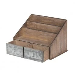 Industrious Rustic Brown/Silver Wood File Folder Organizer by Kate and Laurel 10 Industrious Rustic Brown/Silver Wood File Folder Organizer by Kate and Laurel -Kate and Laurel Shop rustic brown silver kate and laurel office storage organization 210911 4f 1000