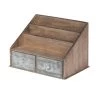 Industrious Rustic Brown/Silver Wood File Folder Organizer by Kate and Laurel