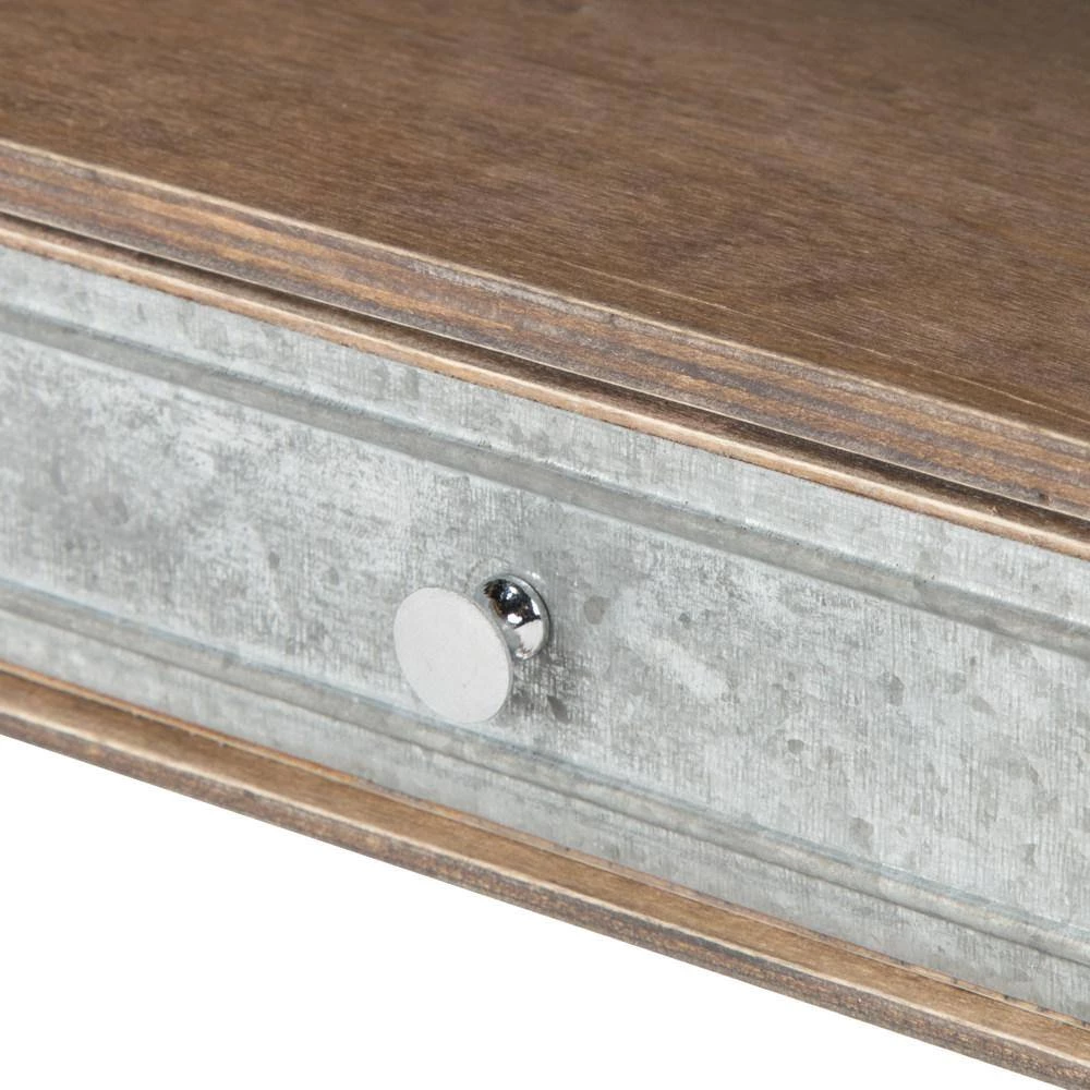 Industrious Rustic Brown/Silver Wood Letter Tray by Kate and Laurel 6 Industrious Rustic Brown/Silver Wood Letter Tray by Kate and Laurel - Image 4