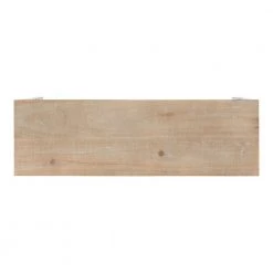 Abbidee 8 in. x 24 in. x 7 in. Rustic Brown/White Wood Floating Decorative Wall Shelf Without Brackets by Kate and Laurel -Kate and Laurel Shop rustic brown white kate and laurel decorative shelving 217124 fa 1000