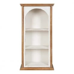 Brenna 7 in. x 13 in. x 26 in. Rustic Brown/White Wood Floating Decorative Wall Shelf Without Brackets by Kate and Laurel -Kate and Laurel Shop rustic brown white kate and laurel decorative shelving 218803 4f 1000