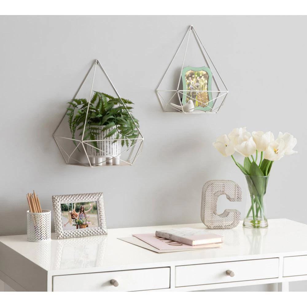 Prouve 14 in. x 15 in. x 7 in. Silver Decorative Wall Shelf by Kate and Laurel 8 Prouve 14 in. x 15 in. x 7 in. Silver Decorative Wall Shelf by Kate and Laurel - Image 6