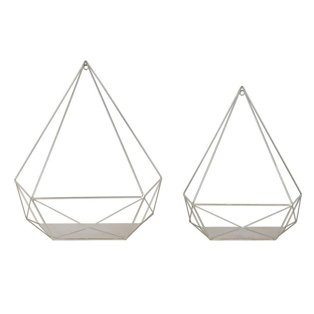 Prouve 14 in. x 15 in. x 7 in. Silver Decorative Wall Shelf by Kate and Laurel 5 Prouve 14 in. x 15 in. x 7 in. Silver Decorative Wall Shelf by Kate and Laurel - Image 3