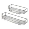 Ciel 6 in. x 18 in. x 3 in. Silver Metal Floating Decorative Wall Shelf Without Brackets by Kate and Laurel 1 Ciel 6 in. x 18 in. x 3 in. Silver Metal Floating Decorative Wall Shelf Without Brackets by Kate and Laurel -Kate and Laurel Shop silver kate and laurel decorative shelving 218869 64 1000