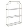 Ciel 6 in. x 20 in. x 30 in. Silver Metal Floating Decorative Wall Shelf Without Brackets by Kate and Laurel