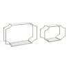 Ciel 6 in. x 18 in. x 12 in. Silver Metal Floating Decorative Wall Shelf Without Cubbies With Brackets by Kate and Laurel -Kate and Laurel Shop silver kate and laurel decorative shelving 220465 64 1000