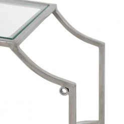 Ciel 6 in. x 18 in. x 12 in. Silver Metal Floating Decorative Wall Shelf Without Cubbies With Brackets by Kate and Laurel -Kate and Laurel Shop silver kate and laurel decorative shelving 220465 77 1000