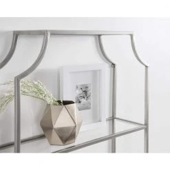 Ciel 6 in. x 18 in. x 24 in. Silver Metal Floating Decorative Wall Shelf Without Cubbies With Brackets by Kate and Laurel 13 Ciel 6 in. x 18 in. x 24 in. Silver Metal Floating Decorative Wall Shelf Without Cubbies With Brackets by Kate and Laurel -Kate and Laurel Shop silver kate and laurel decorative shelving 220467 76 1000