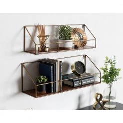 Westland 24 in. x 8 in. x 7 in. Walnut Brown Decorative Wall Shelf by Kate and Laurel 13 Westland 24 in. x 8 in. x 7 in. Walnut Brown Decorative Wall Shelf by Kate and Laurel -Kate and Laurel Shop walnut brown kate and laurel decorative shelving 214557 44 1000