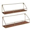 Westland 24 in. x 8 in. x 7 in. Walnut Brown Decorative Wall Shelf by Kate and Laurel