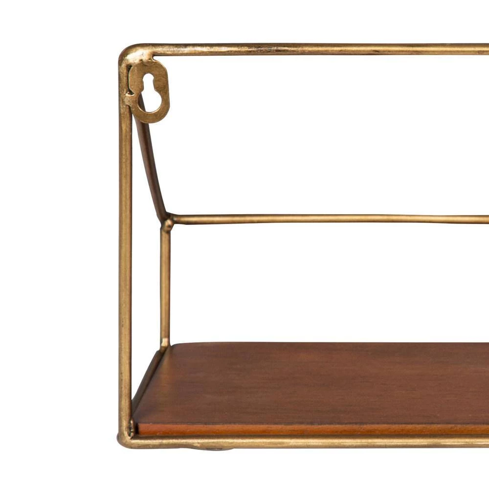 Westland 24 in. x 8 in. x 7 in. Walnut Brown Decorative Wall Shelf by Kate and Laurel 8 Westland 24 in. x 8 in. x 7 in. Walnut Brown Decorative Wall Shelf by Kate and Laurel - Image 6