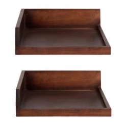 Levie 12 in. x 4 in. x 12 in. Walnut Brown Decorative Wall Shelf by Kate and Laurel 10 Levie 12 in. x 4 in. x 12 in. Walnut Brown Decorative Wall Shelf by Kate and Laurel -Kate and Laurel Shop walnut brown kate and laurel decorative shelving 216081 1f 1000