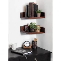 Levie 12 in. x 4 in. x 12 in. Walnut Brown Decorative Wall Shelf by Kate and Laurel 11 Levie 12 in. x 4 in. x 12 in. Walnut Brown Decorative Wall Shelf by Kate and Laurel -Kate and Laurel Shop walnut brown kate and laurel decorative shelving 216081 31 1000